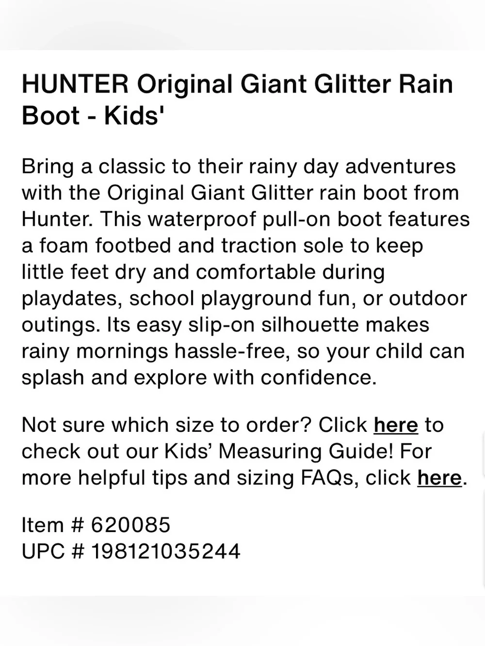 Hunter Glitter Tall Rain Boots - Plum